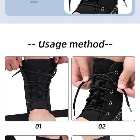 Ankle Brace Lace Up Compression Strap - Elastic Support & Adjustable Stabilizers - Picture 9 of 15